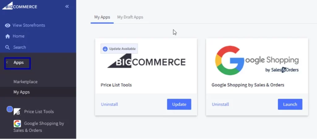 bigcommerce google app